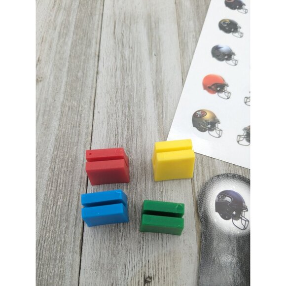 NFL-opoly Junior Game Replacement 4 Movers Tokens And Stickers - Picture 3 of 5